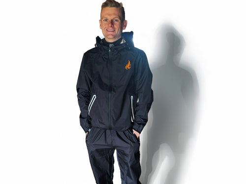 Thermogenix sweat/sauna suit. Featuring Ethan Brown